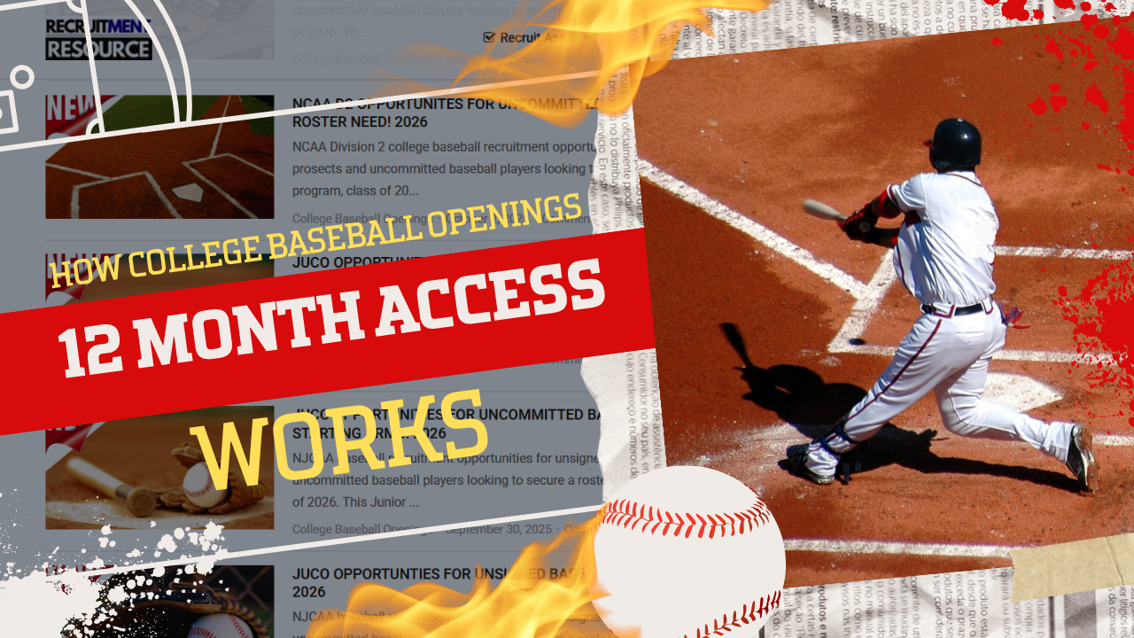 How College Baseball Openings (12-Months Access) Works