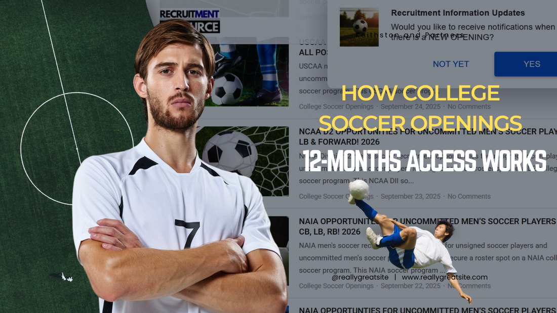 How College Soccer Openings (12-Months Access) Works