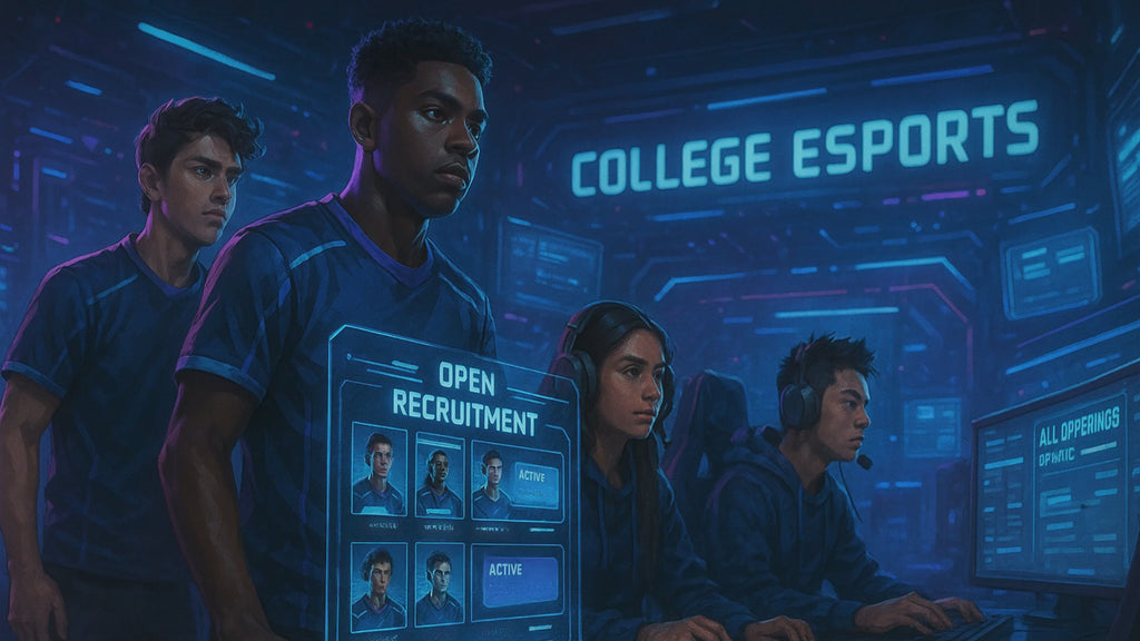 Video walkthrough of College Esports Openings — explains how players can view real-time college roster opportunities for Valorant, League of Legends, Rocket League, Overwatch, and more.
